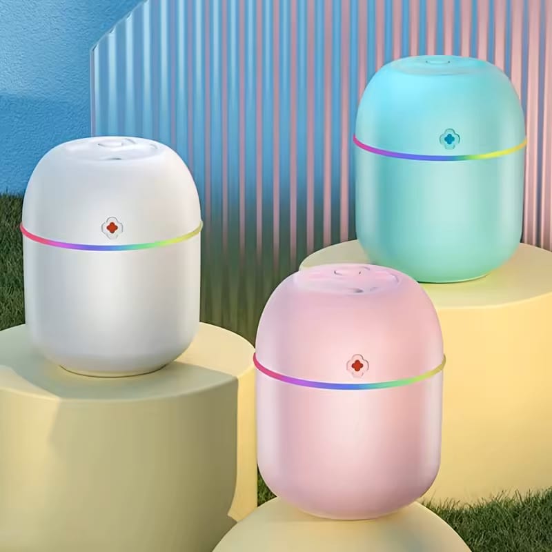 Portable Mini Air Humidifier USB Desktop-Sprayer with LED Night Lamp