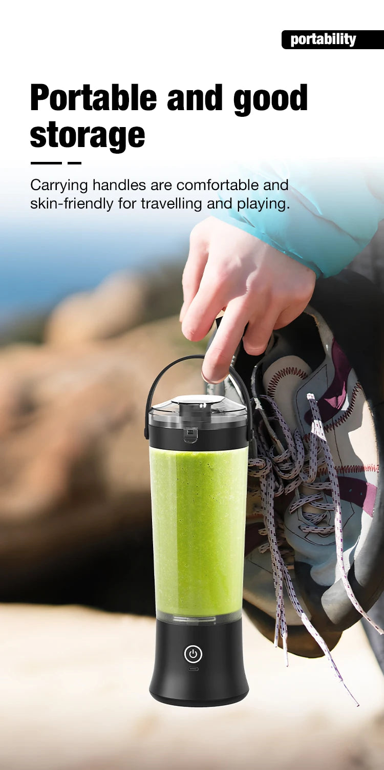 Portable USB Rechargeable Juicer Blender –380ml - Portable Juicer – Rechargeable Juicer for Smoothies & Shakes